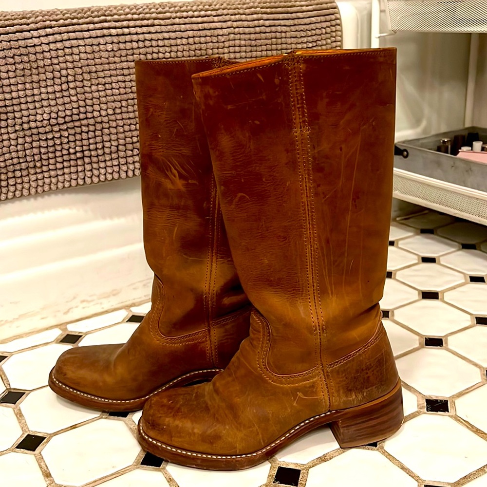 Frye 14 inch leather boots